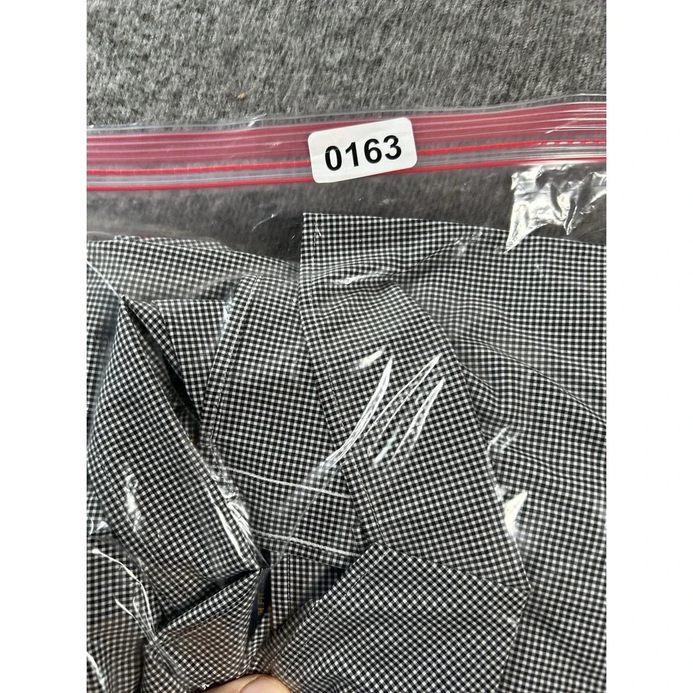 Polo Ralph Lauren Shirt Men XXL Slim Fit Black White Check Long Sleeve Button Up